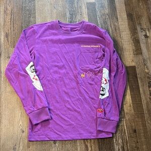 Chrome Hearts Purple Graphic Long Sleeve Tee